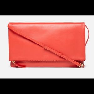 Everlane Foldover Crossbody Shoulder Bag Red